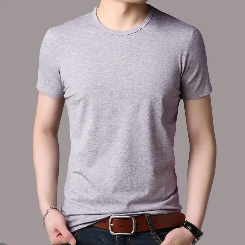Maroon Slim Fit T-Shirt Round Neck Cotton - Image 3