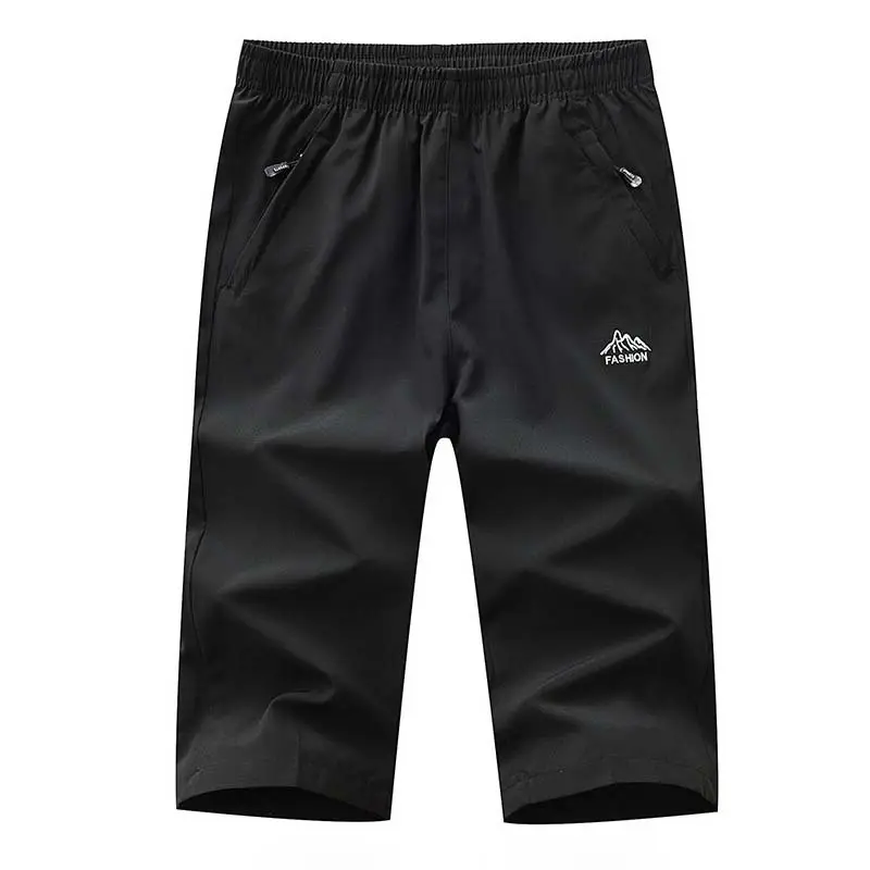 Men Black Capri Pants Stretchable Slim Fit - Image 4