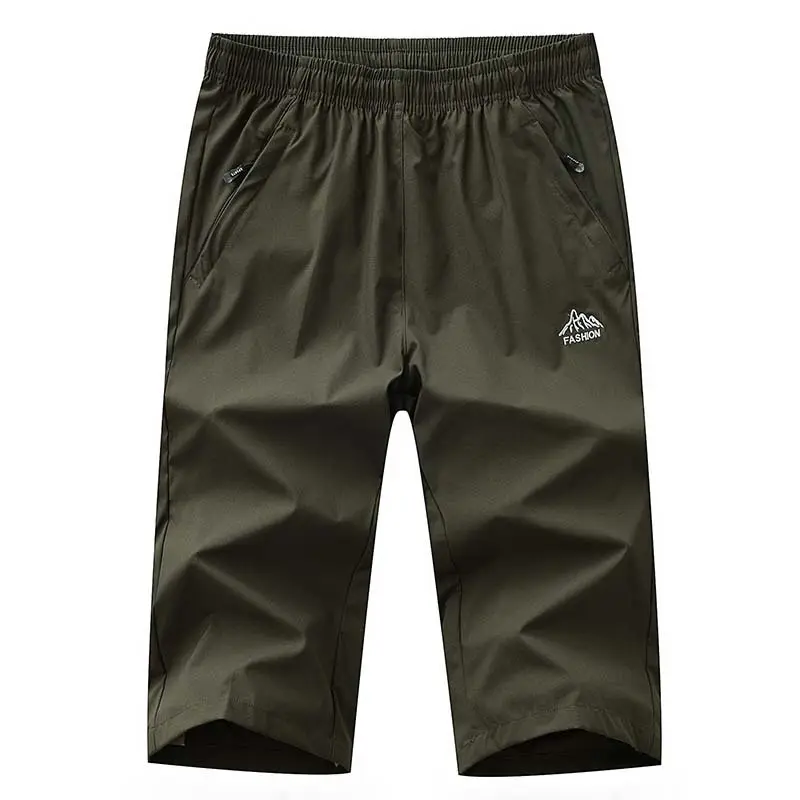 Men Black Capri Pants Stretchable Slim Fit - Image 5