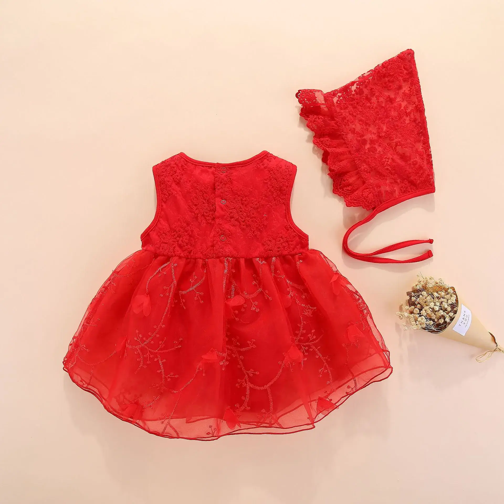 Pink Lace Baby Dress Set for Girls 2022 - Image 5