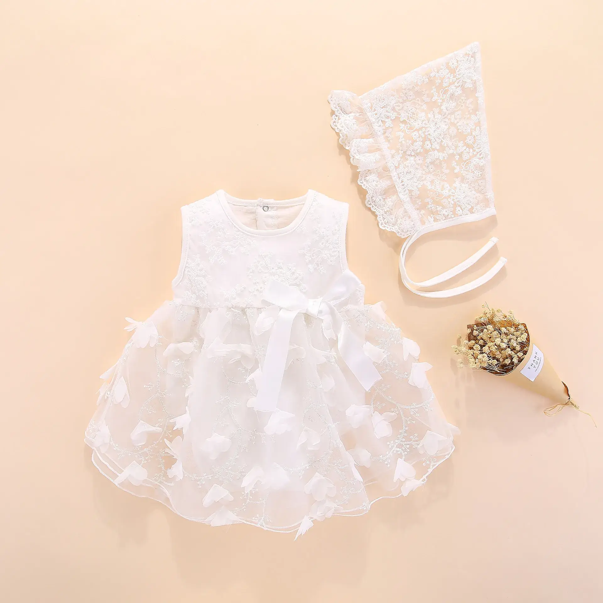 Pink Lace Baby Dress Set for Girls 2022 - Image 6