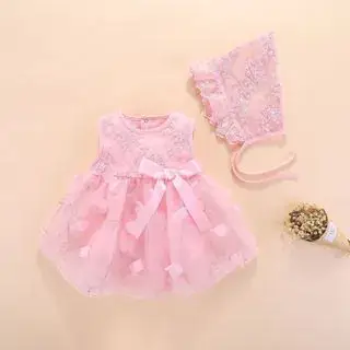 Pink Lace Baby Dress Set for Girls 2022 - Image 2