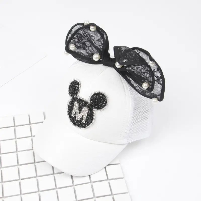 Girls & Boys Pink Sequin Rabbit Ears Baseball Cap - Image 11