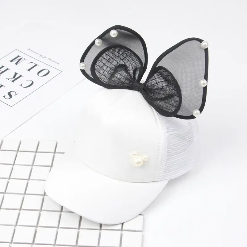 Girls & Boys Pink Sequin Rabbit Ears Baseball Cap - Image 8