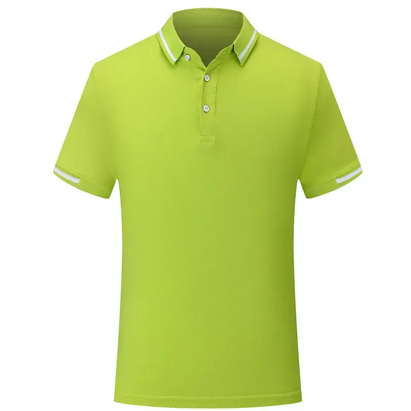 Men Red Polo Shirt with White Collar Trim - Image 5