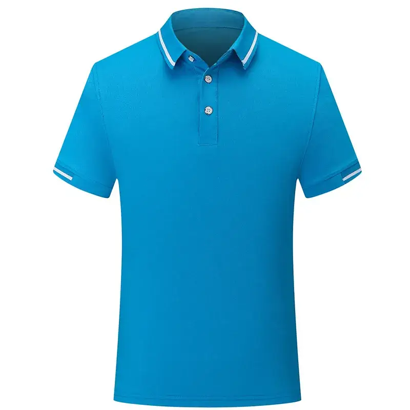 Men Red Polo Shirt with White Collar Trim - Image 8