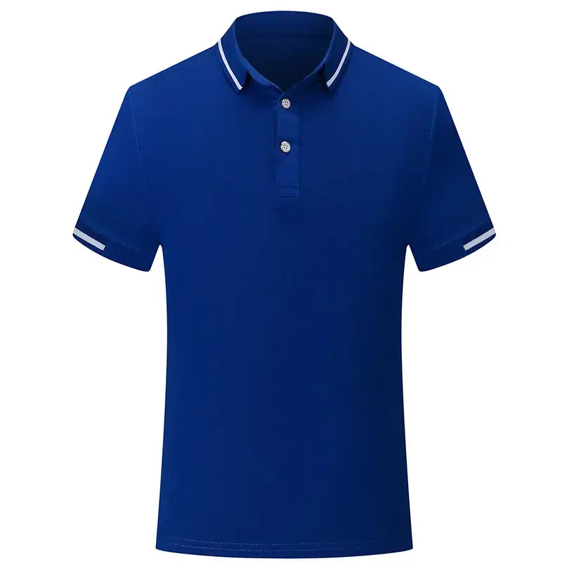 Men Red Polo Shirt with White Collar Trim - Image 9