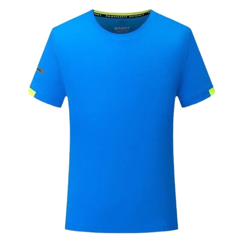 Orange Ice Silk Marathon T-Shirt with Logo Print