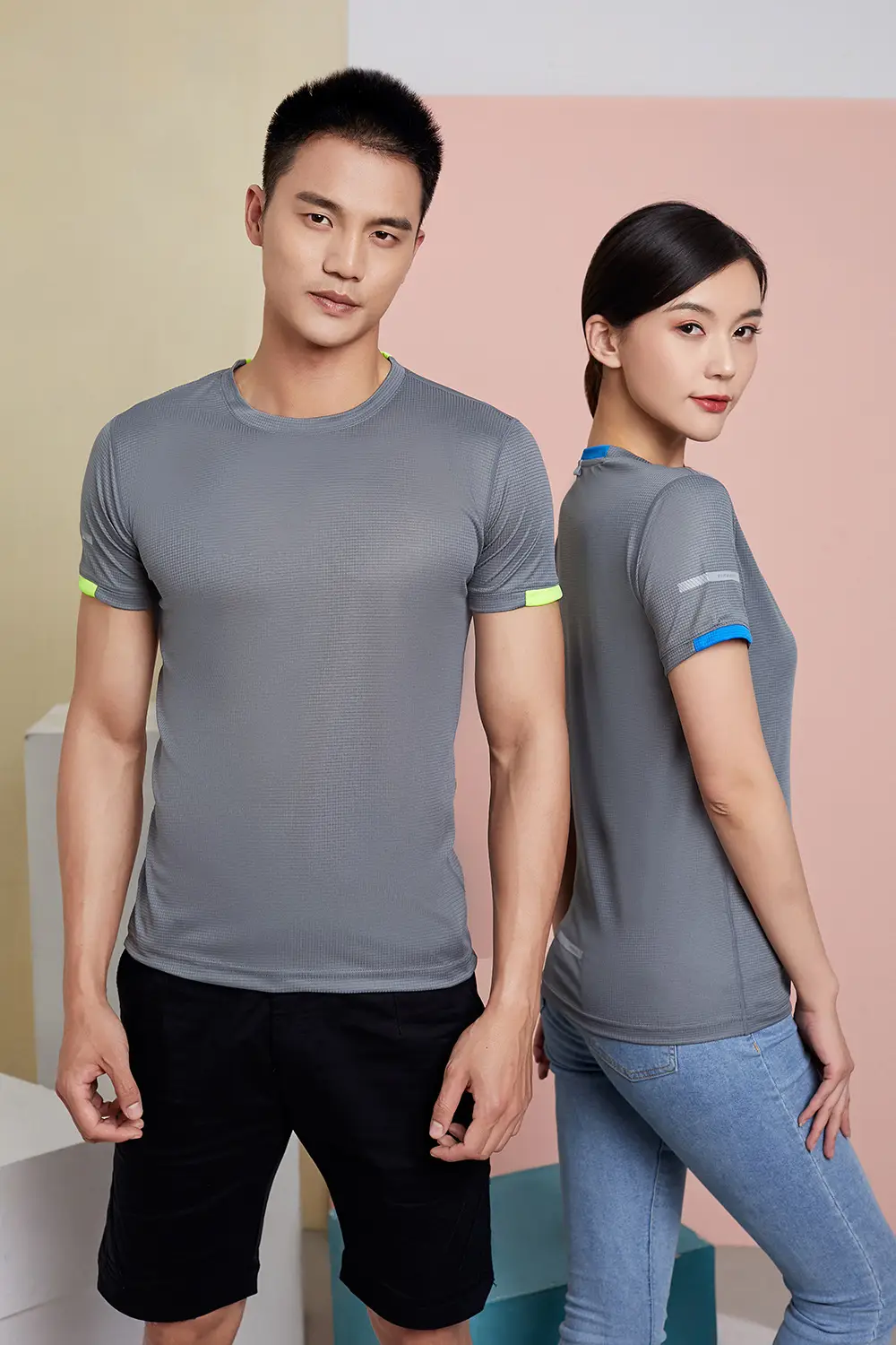 Orange Ice Silk Marathon T-Shirt with Logo Print — feature 13
