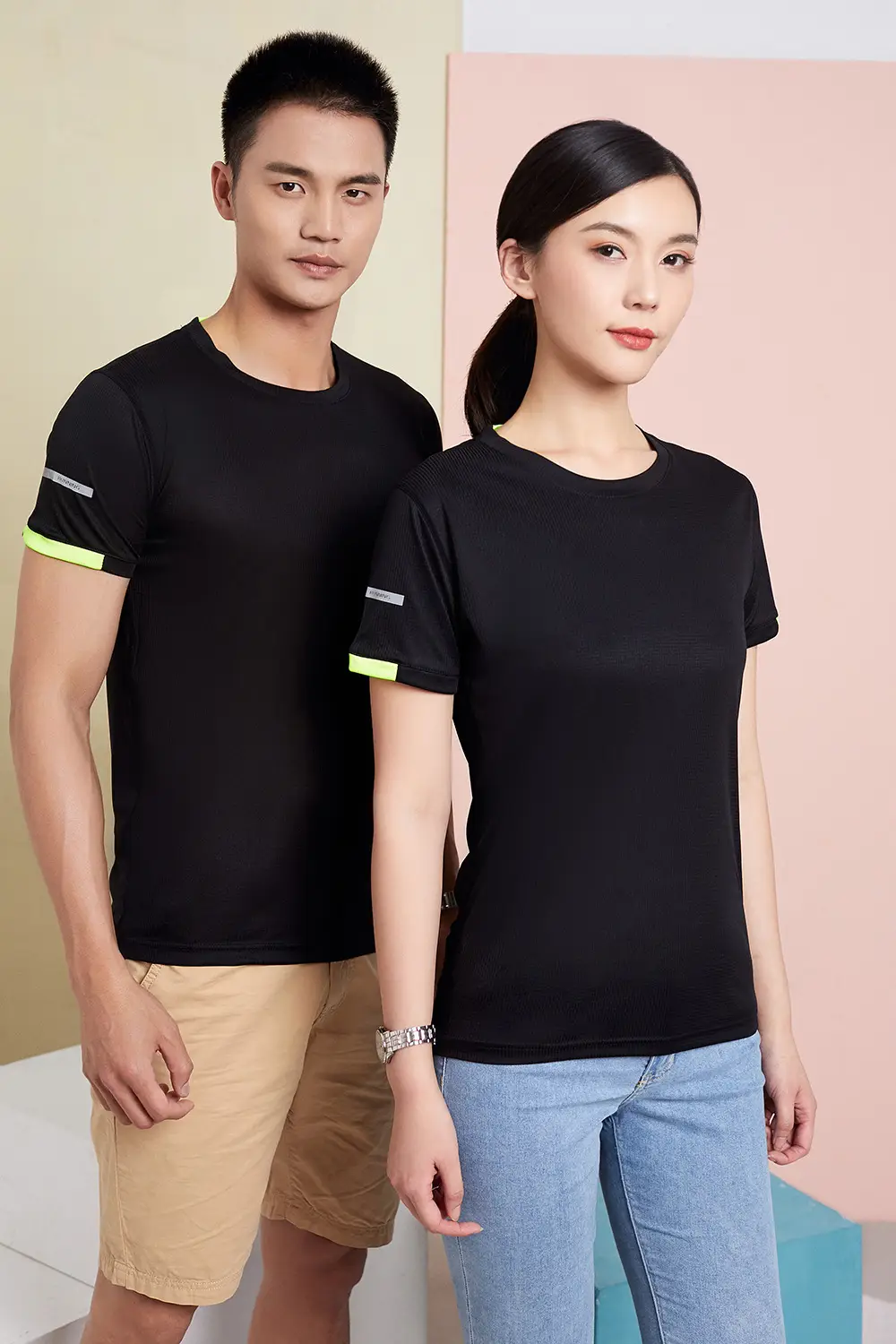 Orange Ice Silk Marathon T-Shirt with Logo Print — feature 8