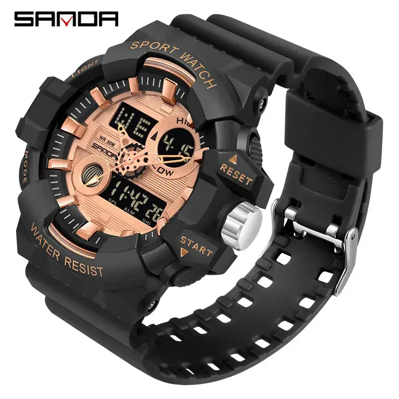 Sanda Multifunctional Luminous Waterproof Outdoor Watch