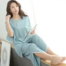 Black Modal Dress Large Size Loose Pajamas Women — feature 11