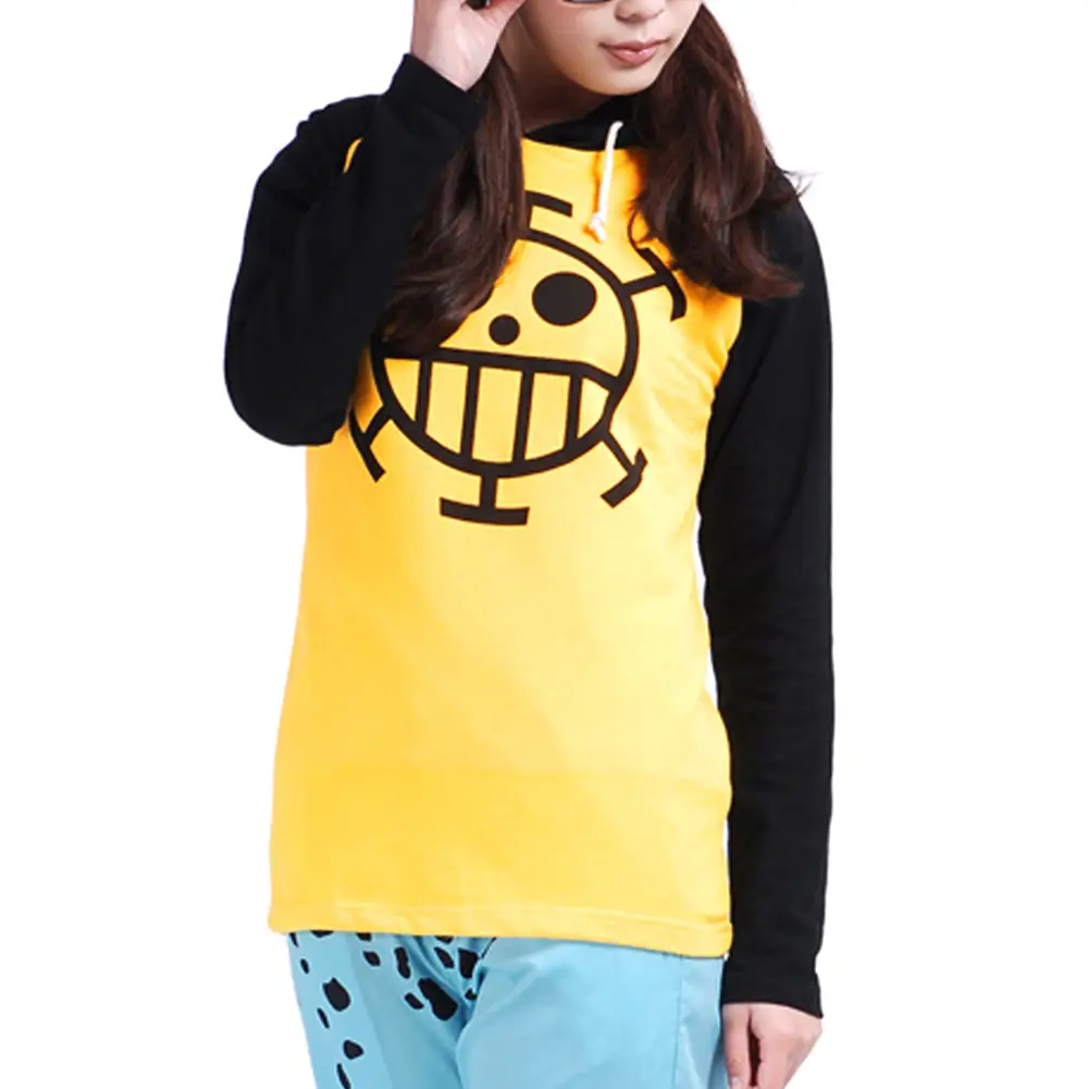 Pirate One Piece Hoodie Yellow Black Plus Size - Image 3