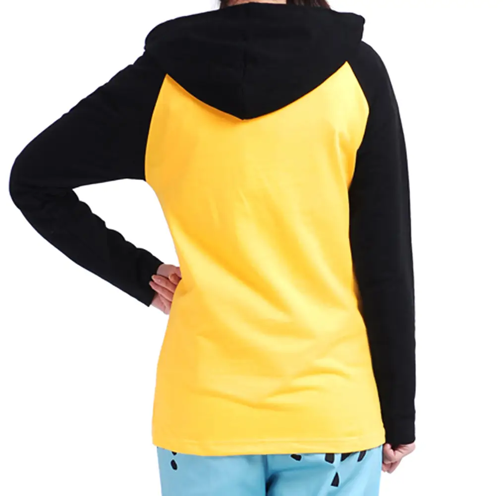 Pirate One Piece Hoodie Yellow Black Plus Size - Image 4