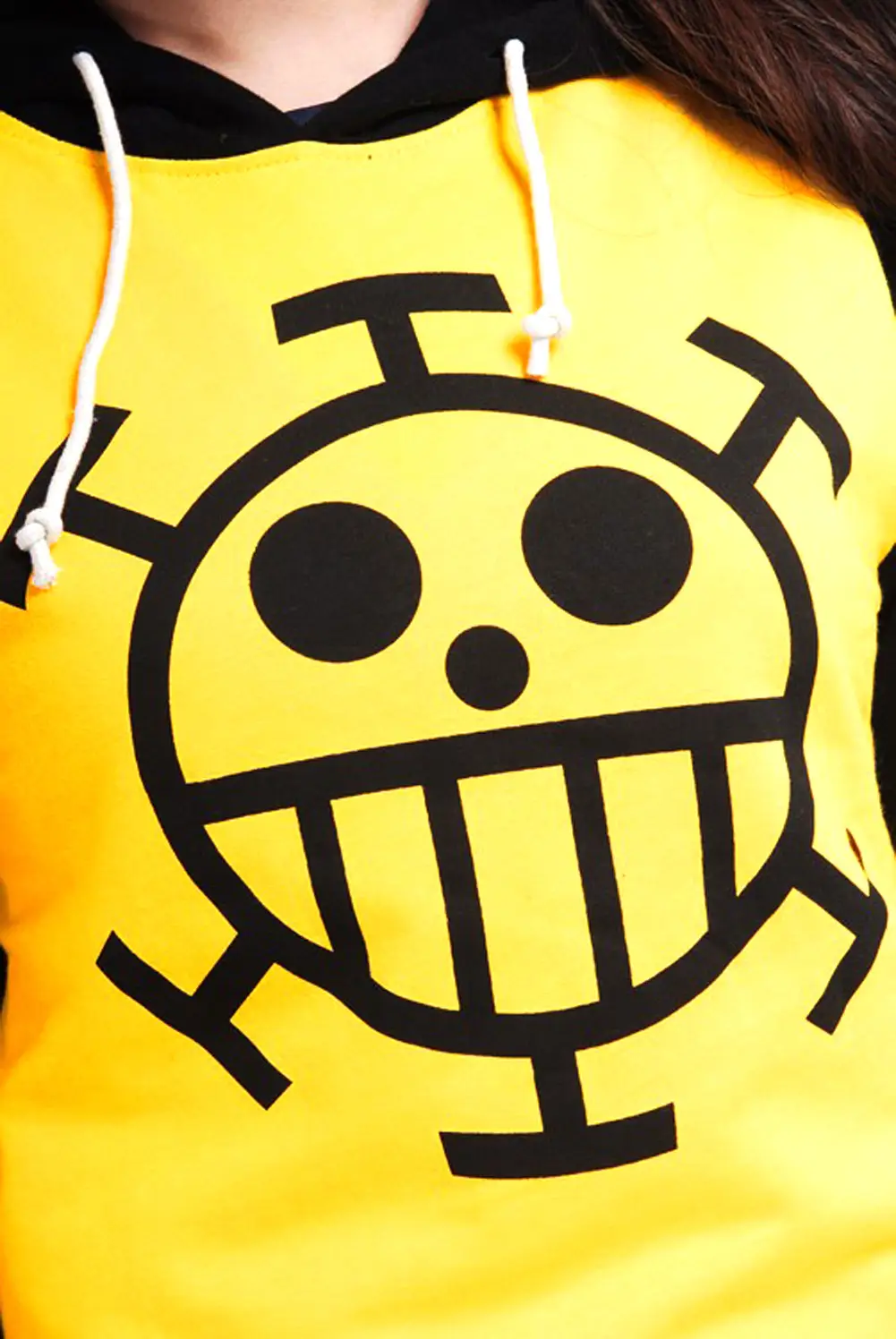 Pirate One Piece Hoodie Yellow Black Plus Size - Image 5