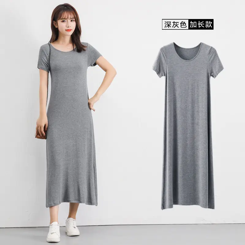 Women Long Sleeve Dress Black Grey Gray Casual Summer Wear - Image 11