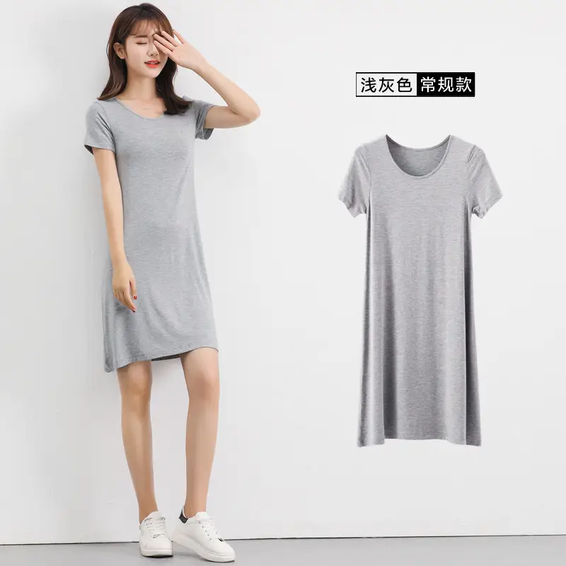 Women Long Sleeve Dress Black Grey Gray Casual Summer Wear - Image 2