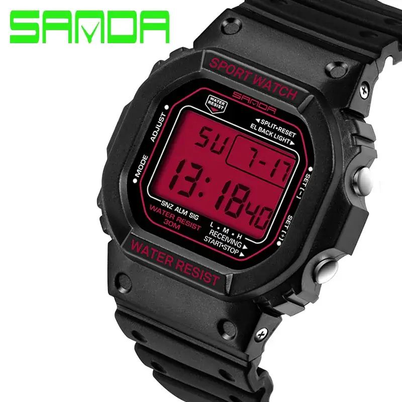 Sanda Pink Digital Sport Watch Water Resistant - Image 31