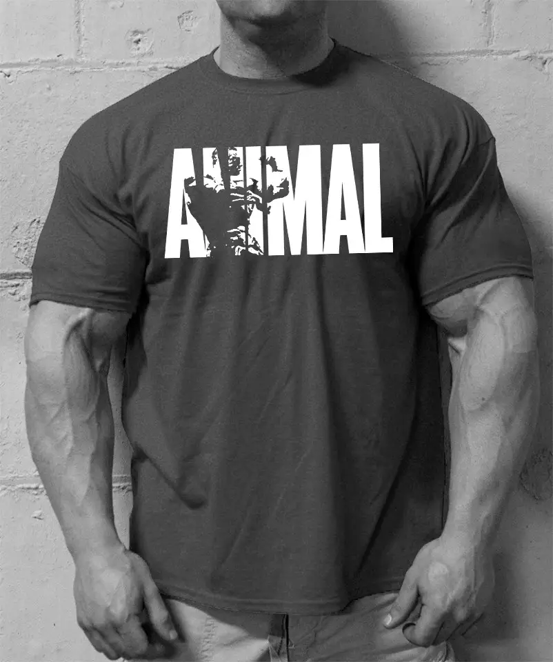 Men's White Animal Print Sports T-Shirt - Image 2