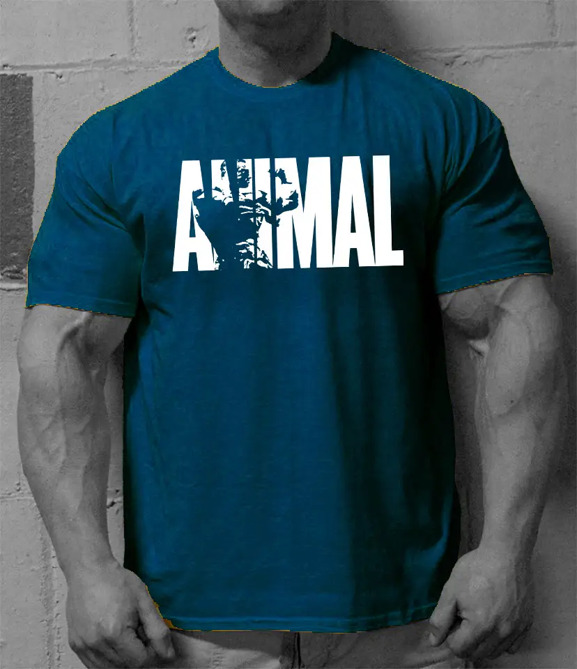 Men's White Animal Print Sports T-Shirt - Image 5