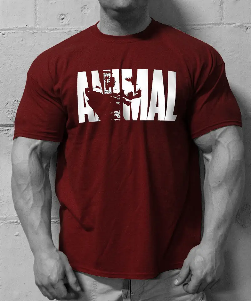 Men's White Animal Print Sports T-Shirt - Image 8