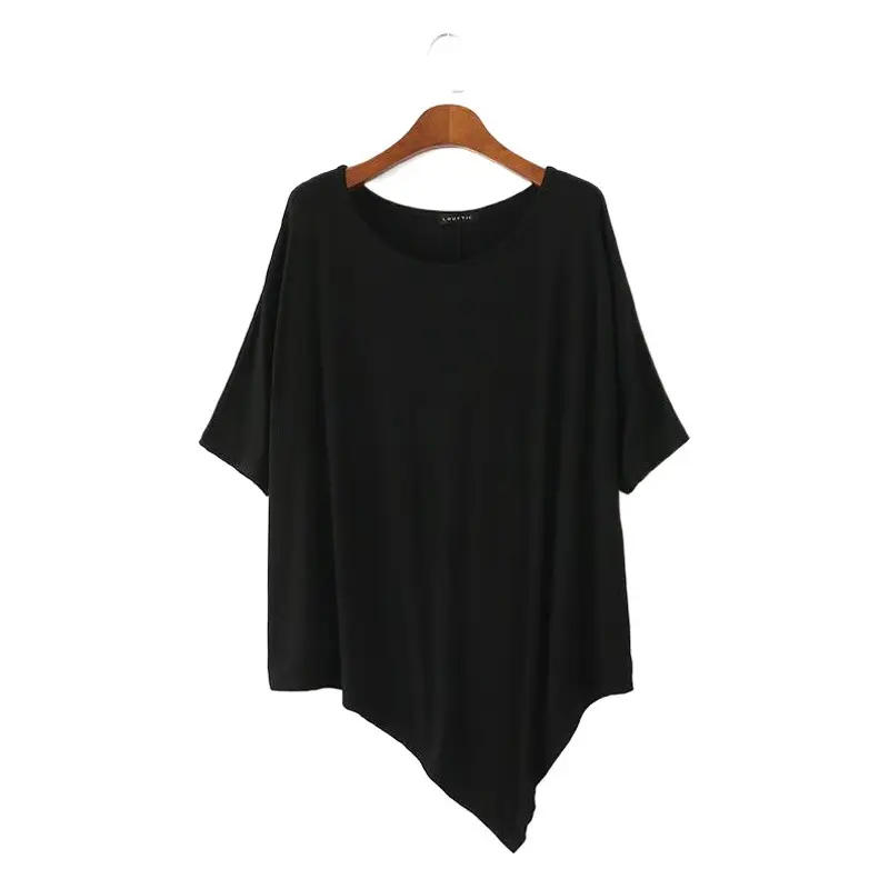 Korean Style Women T-Shirt Brown Loose Medium