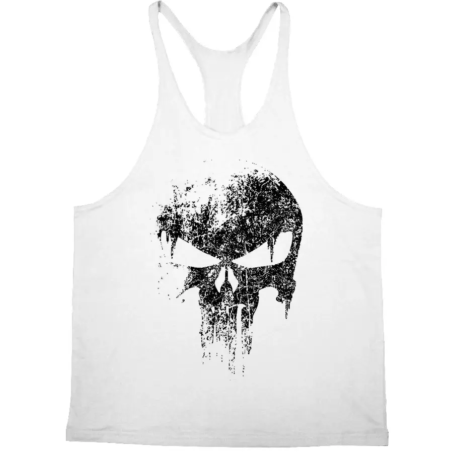 Men's Black Skull Graphic Vest 2020 Summer - Image 7