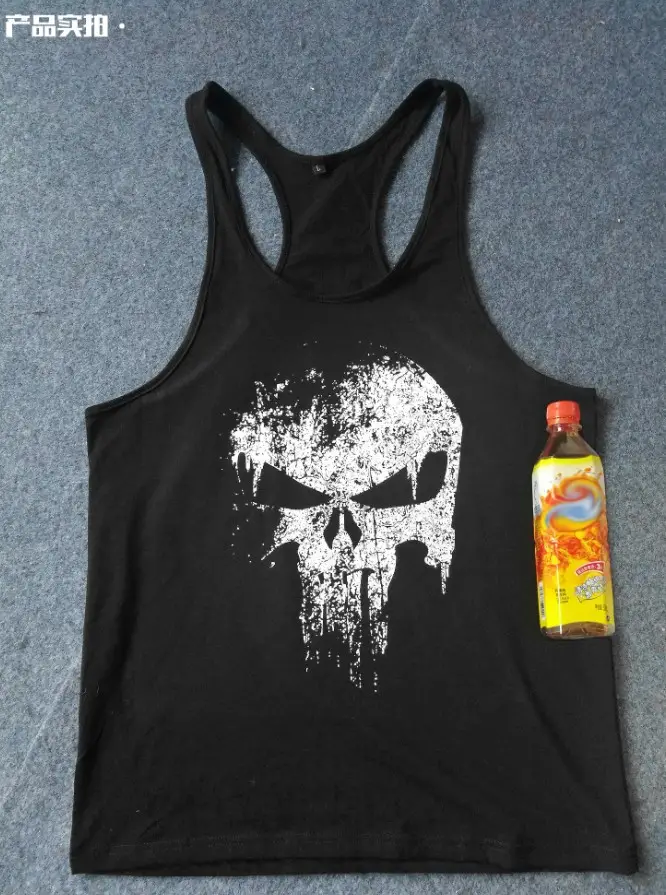 Men's Black Skull Graphic Vest 2020 Summer - Image 9