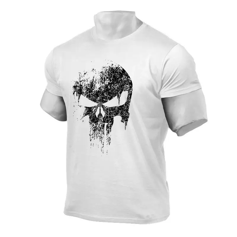 Cross-border men's Skull Graphic T-Shirt Dark Gray - Image 35