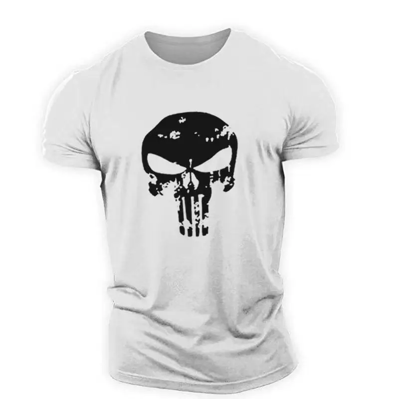 Cross-border men's Skull Graphic T-Shirt Dark Gray - Image 19