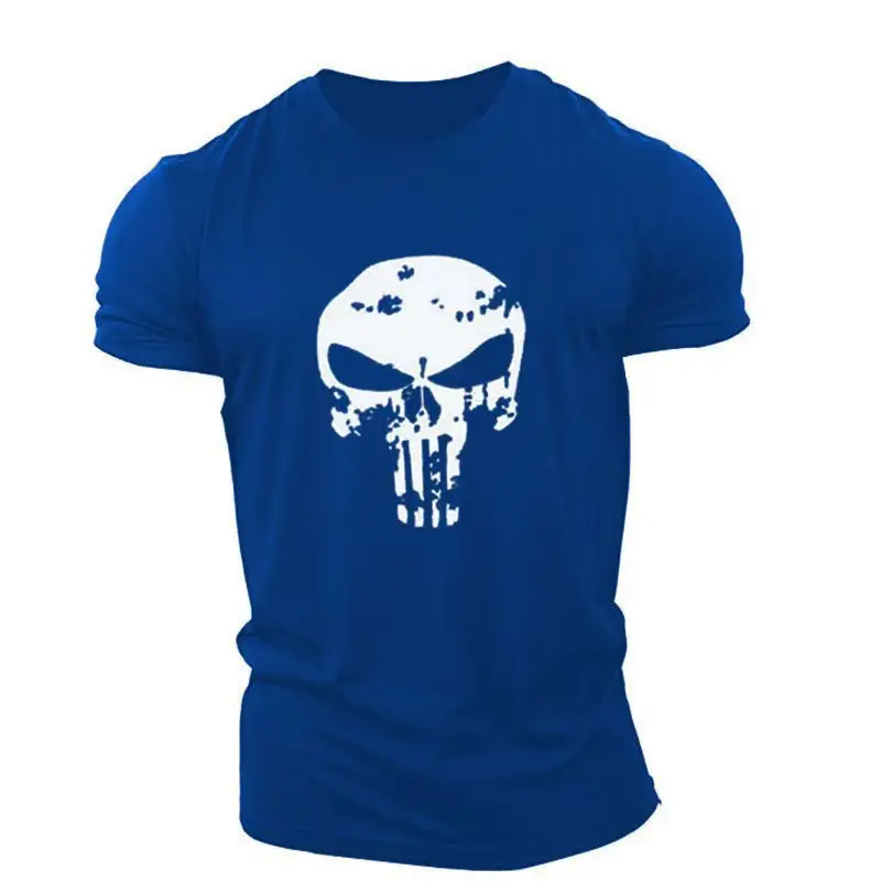 Cross-border men's Skull Graphic T-Shirt Dark Gray - Image 22