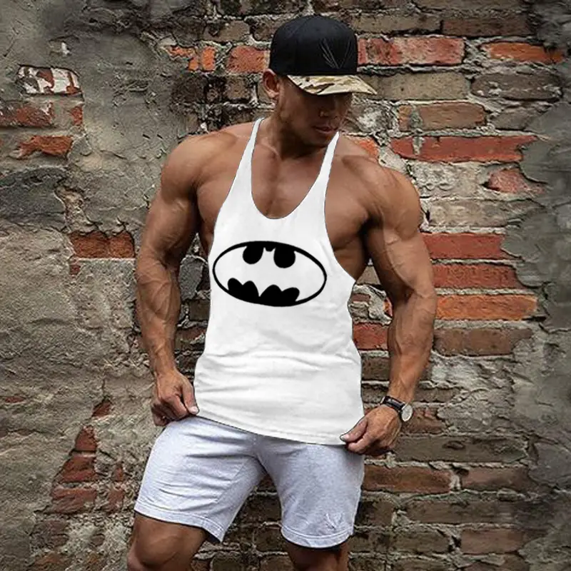 Men's Black Batman Printed Tank Top — feature 2