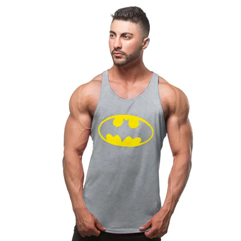 Men's Black Batman Printed Tank Top