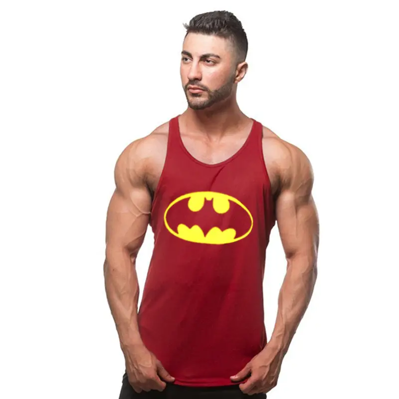 Men's Black Batman Printed Tank Top