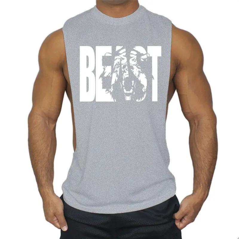 Men's Red Beast Graphic Sleeveless T-Shirt - Image 10