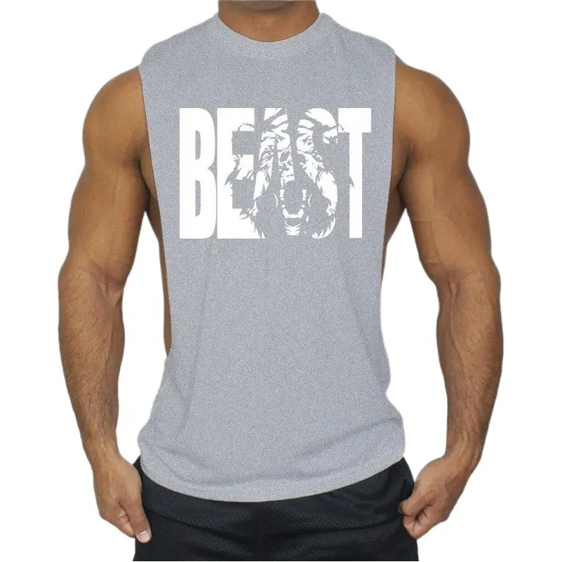 Men's Red Beast Graphic Sleeveless T-Shirt