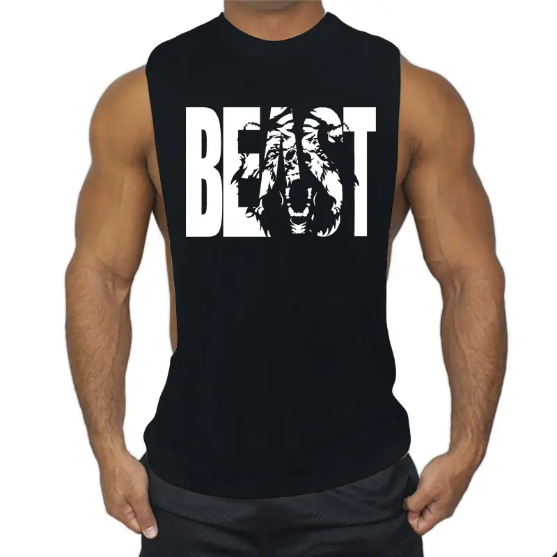 Men's Red Beast Graphic Sleeveless T-Shirt - Image 3