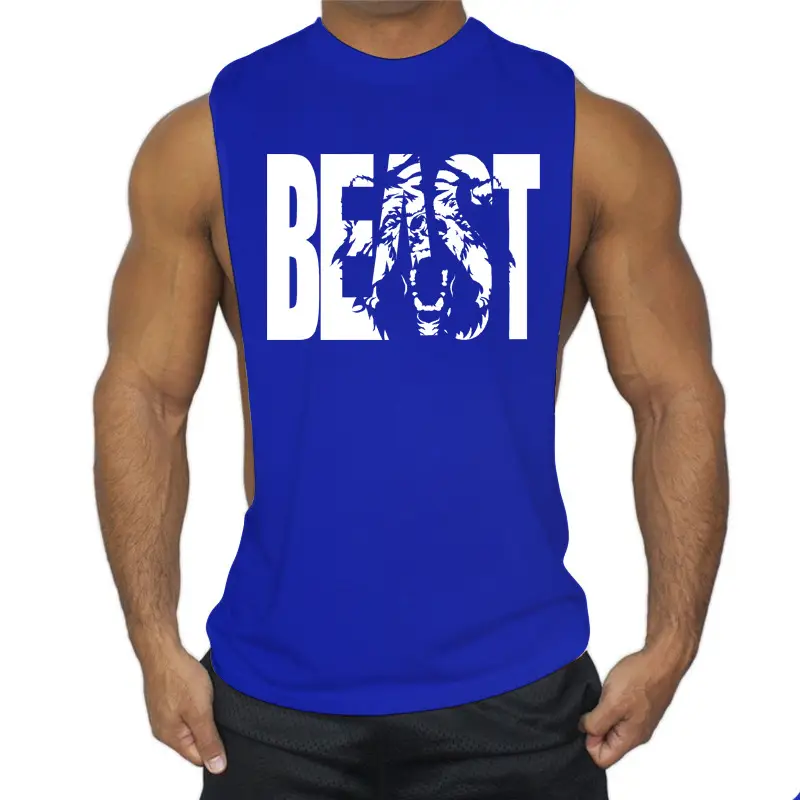 Men's Red Beast Graphic Sleeveless T-Shirt - Image 4