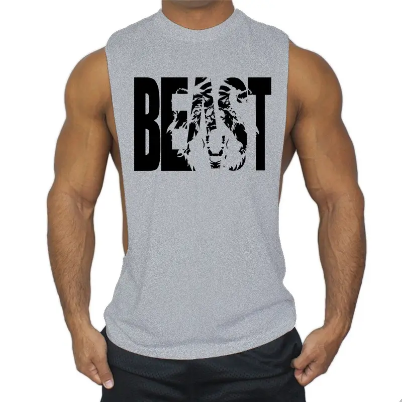 Men's Red Beast Graphic Sleeveless T-Shirt - Image 8