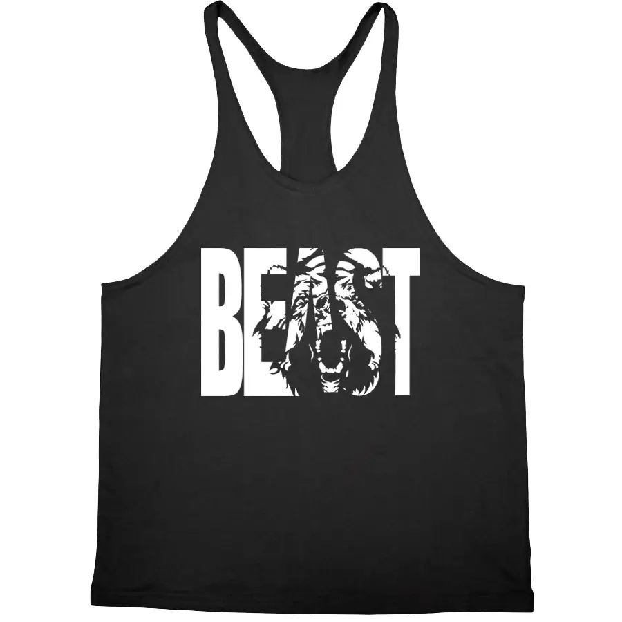 Blue Crossfit Beast Beast Bodybuilding Camisole for Men