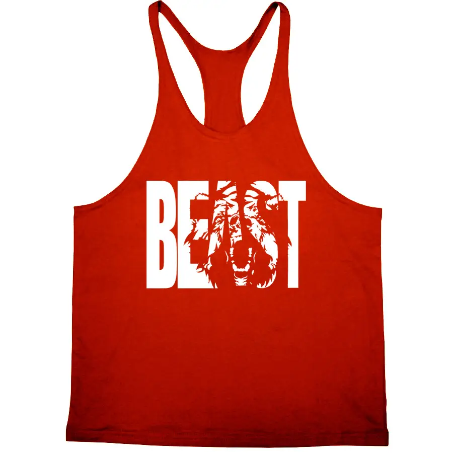 Blue Crossfit Beast Beast Bodybuilding Camisole for Men