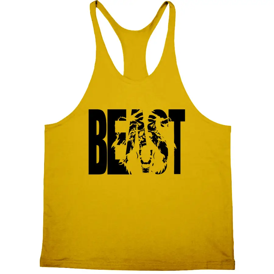 Blue Crossfit Beast Beast Bodybuilding Camisole for Men