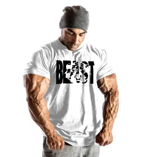 Beast Graphic Men's Navy Cotton Top Short Sleeve — feature 10