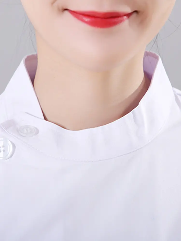 White Collar Nurse Suit Long Short Sleeve Slim Fit - Image 30