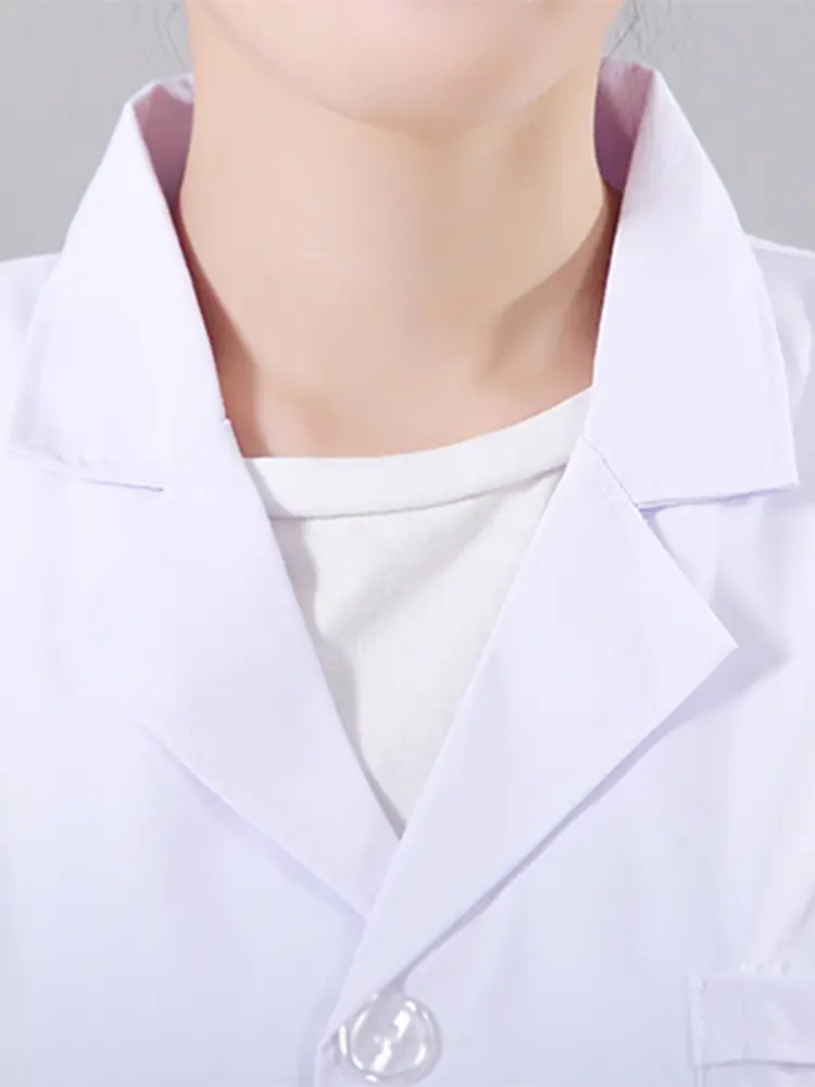 White Collar Nurse Suit Long Short Sleeve Slim Fit - Image 31