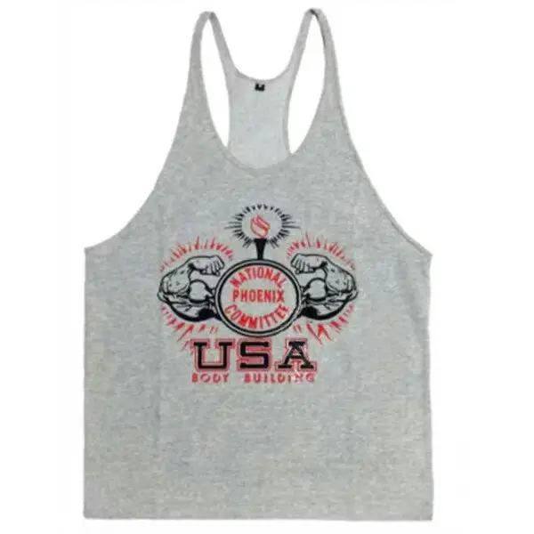 Blue Marvel Men's Bodybuilding Sports Camisole - Image 11