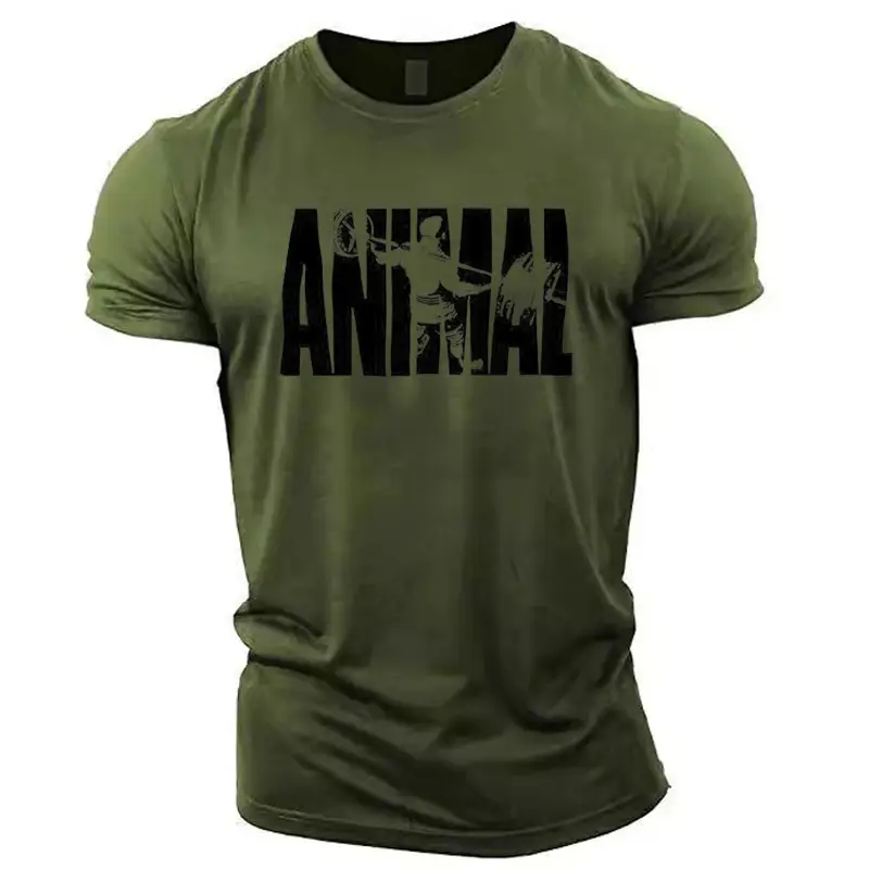 Men's Crossbody T-Shirt ANIMAL 2018 Grey - Image 15