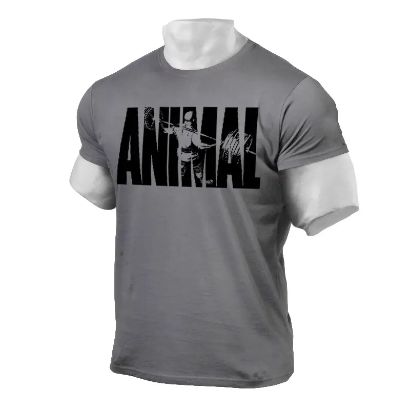 Men's Crossbody T-Shirt ANIMAL 2018 Grey - Image 3