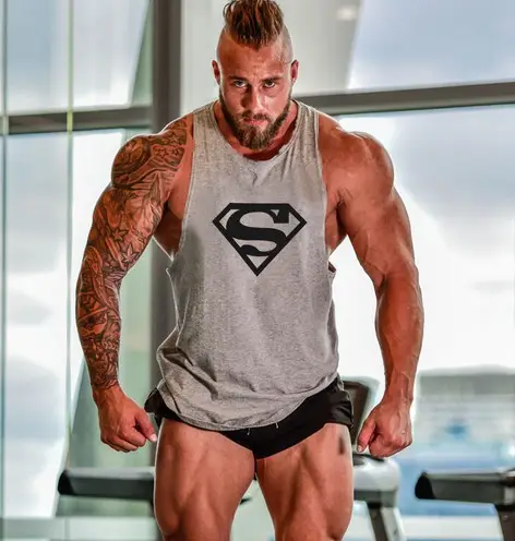 Marvel Men's Gray Superman Vest for Gym Wear