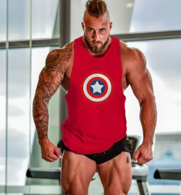Blue Sports Vest for Men Muscle Fit Vest - Image 3